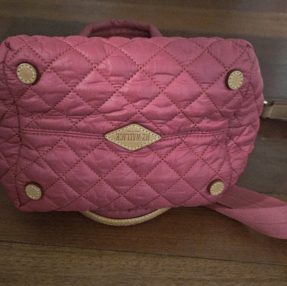 MZ Wallace Tote Satchel Crossbody. Mini Metro Tote Deluxe  Pink No Flaws!! - Picture 4 of 7
